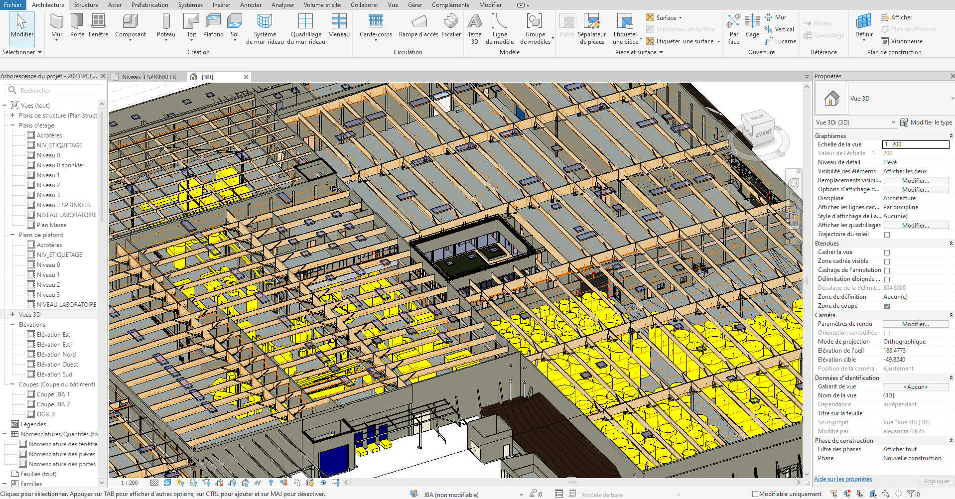 Maquette REVIT d'une usine agro alimentaire en activité.